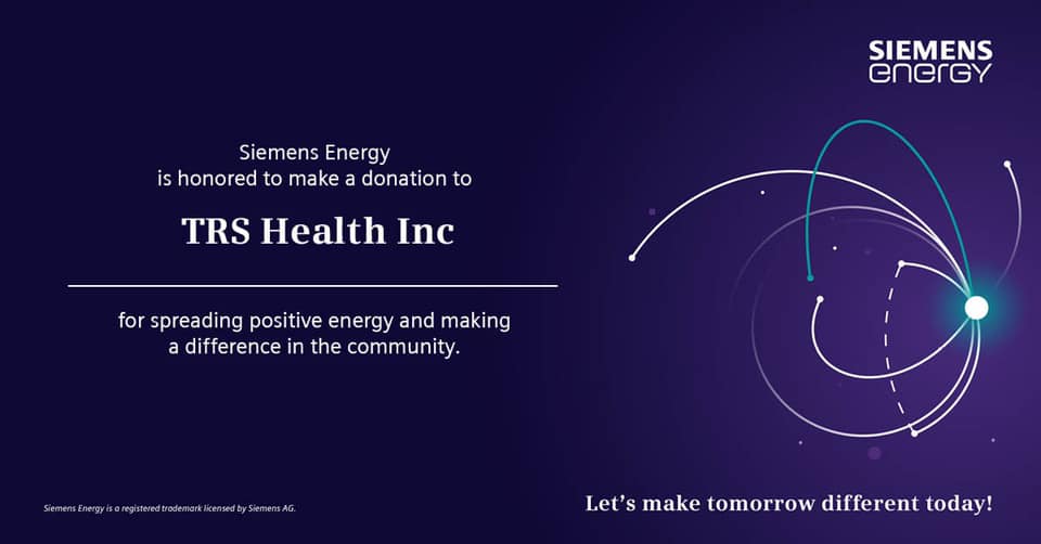 Siemens Energy donation to TRS Health